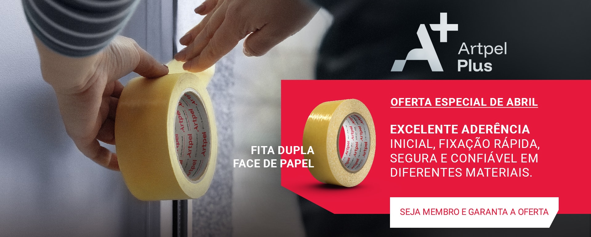 FILME STRETCH Fita Dupla Face Papel